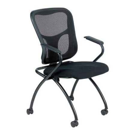 Raynor Marketing Eurotech Flip Side Chair - Black Fabric / Mesh - Non-Adjustable Arms - 2/PK NT5000ARM-BLK